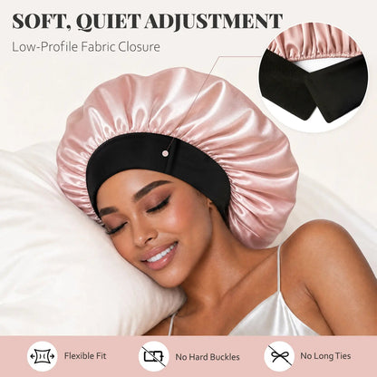 Men's Double-Layer Satin Sleep Bonnet 鈥?12 Colors - source image 02