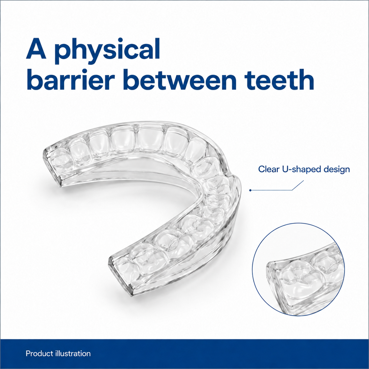 NG-IMPRESSIONS-V2-3 Transparent night guard with detailed incisor canine premolar and molar impression channels