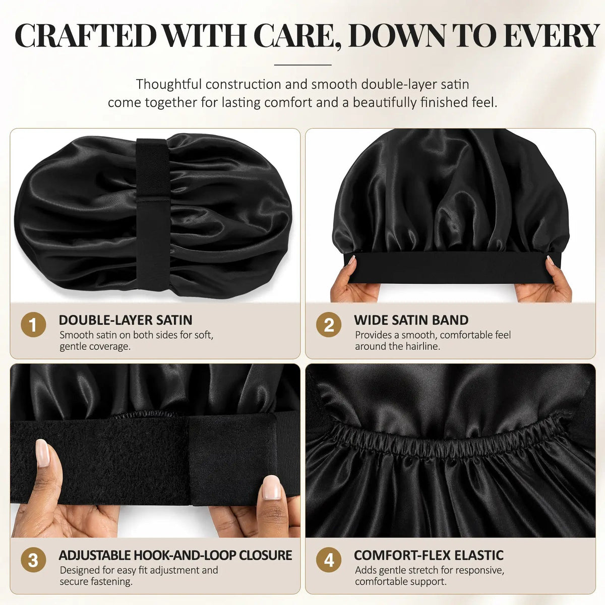 Men's Double-Layer Satin Sleep Bonnet 鈥?12 Colors - source image 05