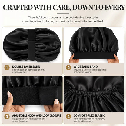 Men's Double-Layer Satin Sleep Bonnet 鈥?12 Colors - source image 05