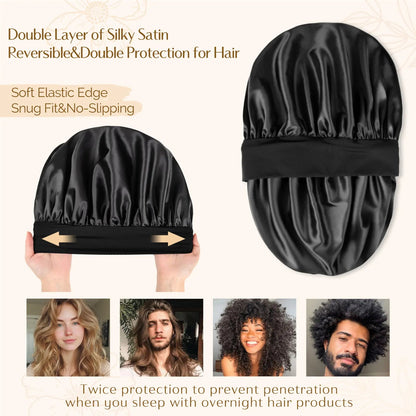 Men's Double-Layer Satin Sleep Bonnet 鈥?12 Colors - source image 07
