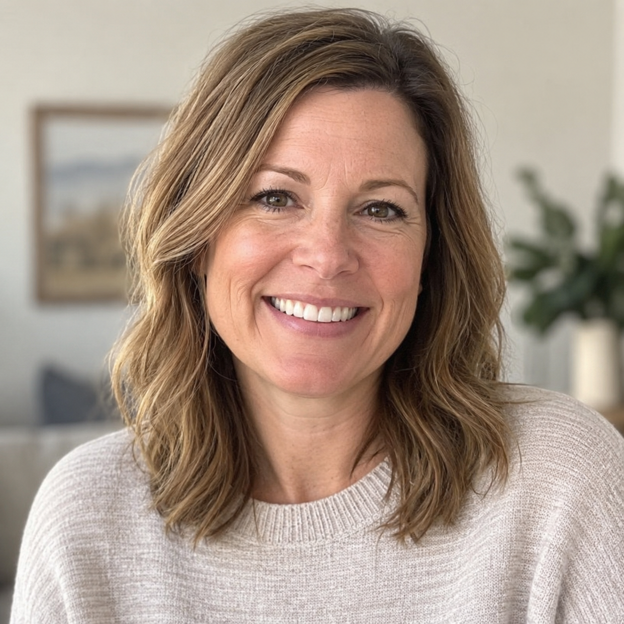 Smiling adult woman portrait
