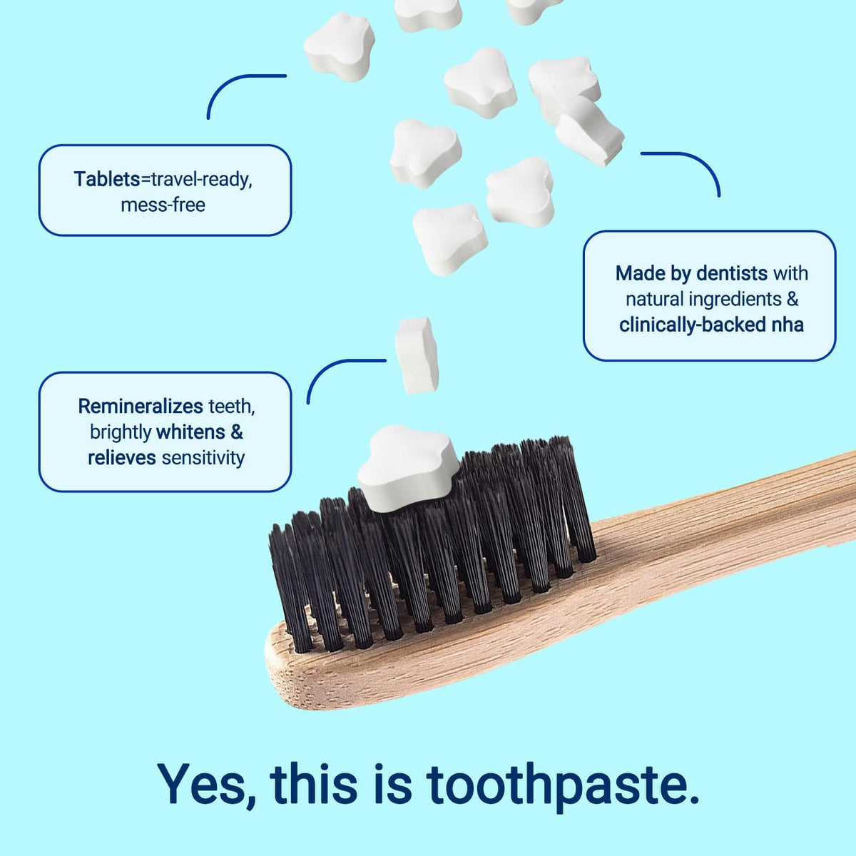 Coconut oil toothpaste tablet jar