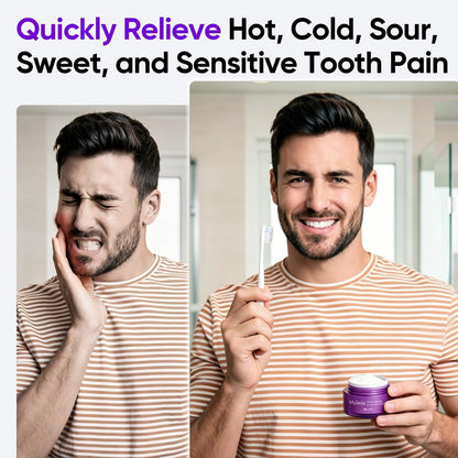 Fine white tooth powder texture