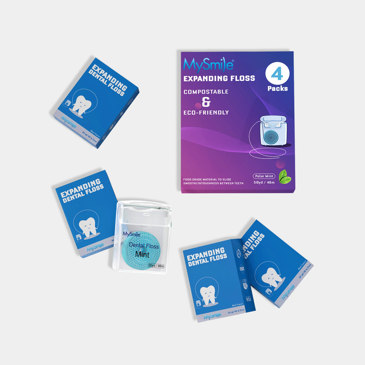 MySmile woven dental floss dispensers