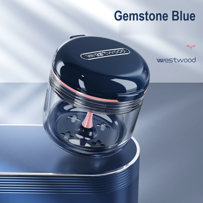 Gemstone Blue denture, aligner and retainer soaking case