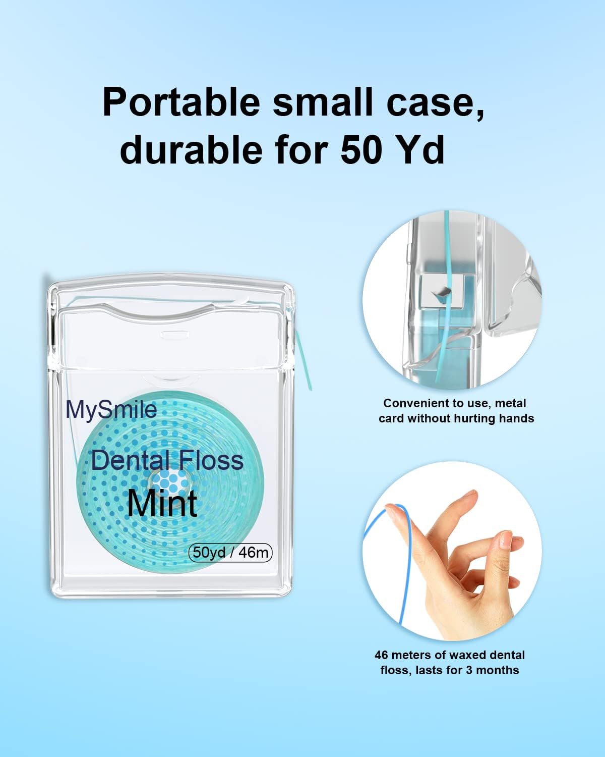 Smooth floss for cleaning between teeth
