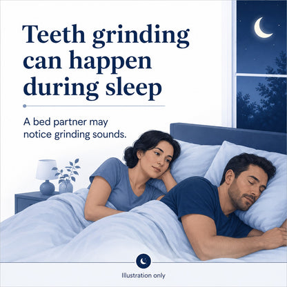 Educational graphic about possible signs of nighttime teeth grinding