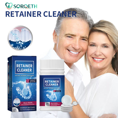 Retainer cleaner denture care lifestyle illustration