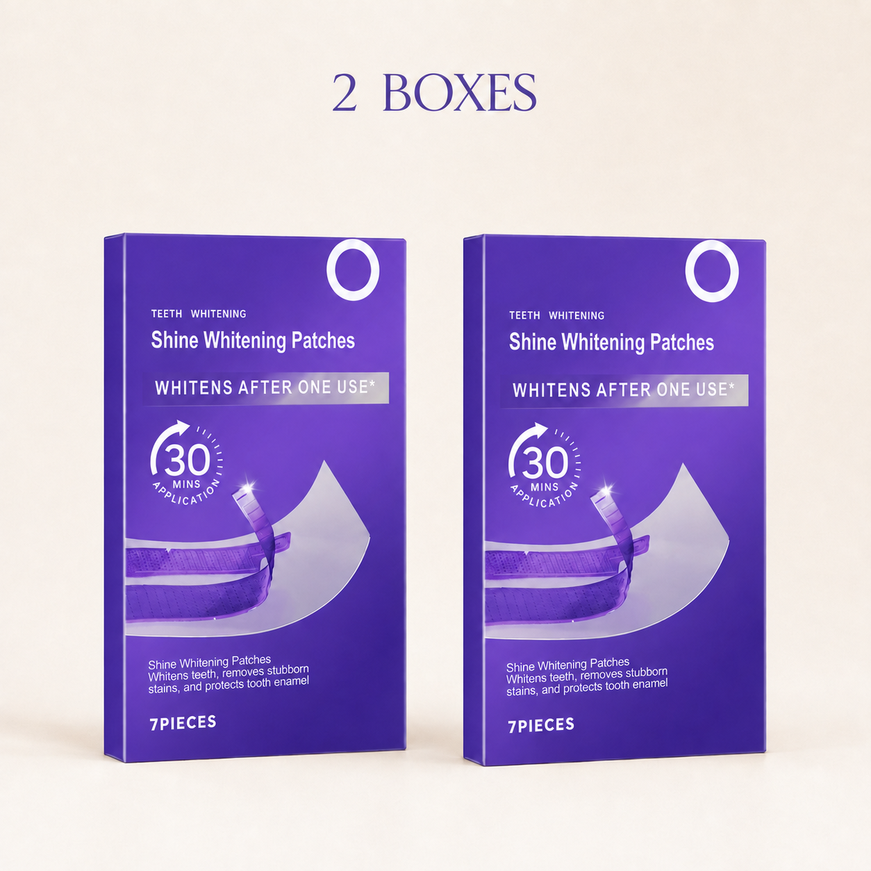 2 boxes of Oralhoe Shine Whitening Patches, 7 pieces per box