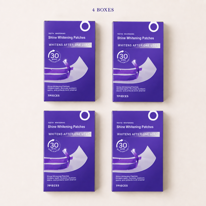 4 boxes of Oralhoe Shine Whitening Patches, 7 pieces per box