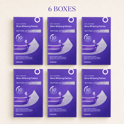6 boxes of Oralhoe Shine Whitening Patches, 7 pieces per box