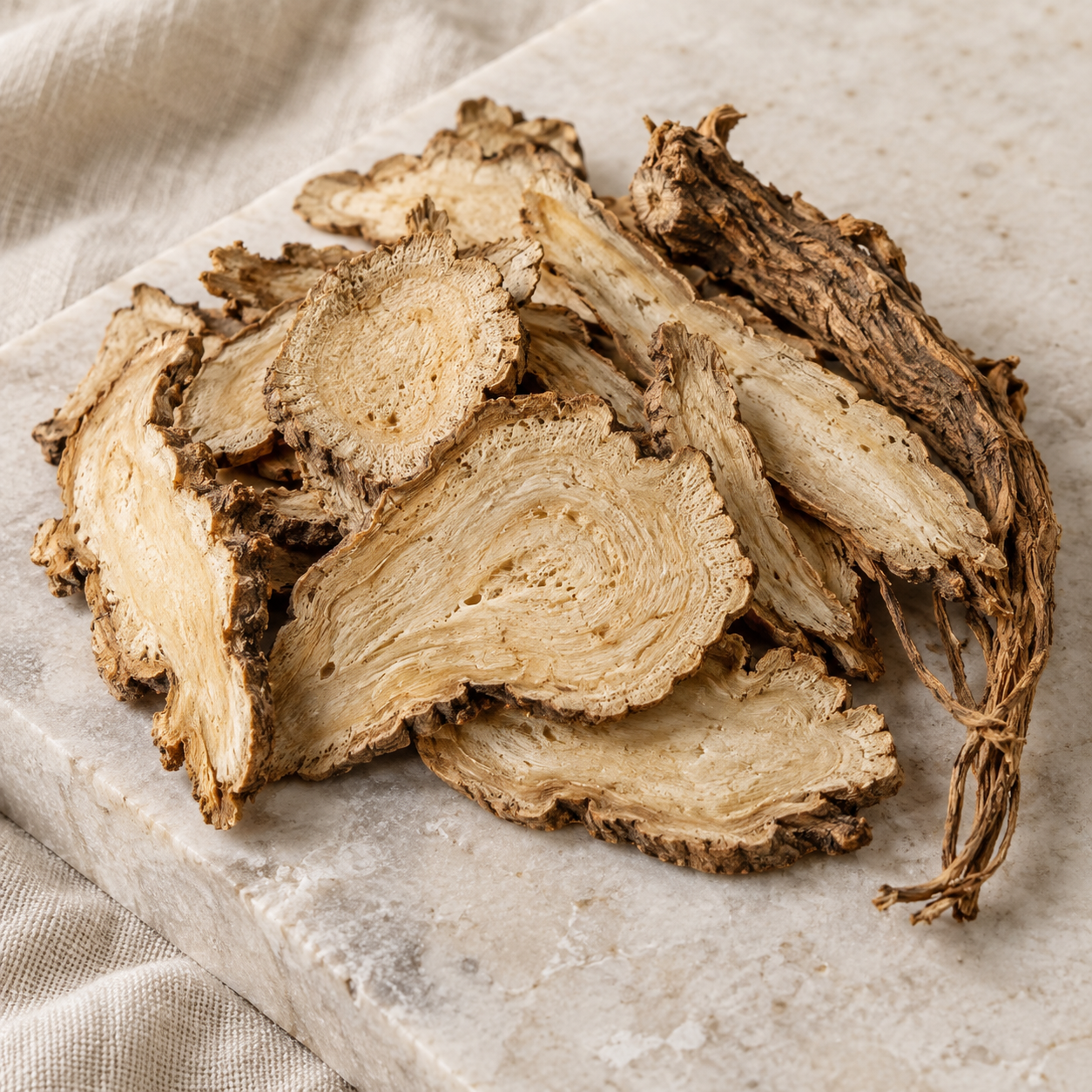 Sliced dried angelica root